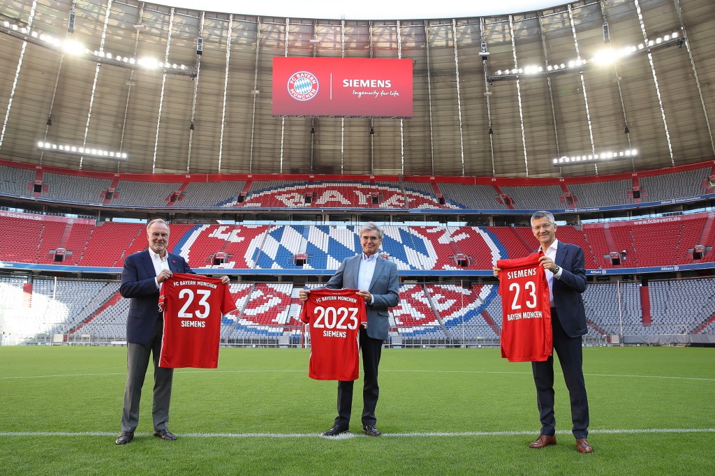 西门子与拜仁慕尼黑俱乐部延续合作伙伴关系