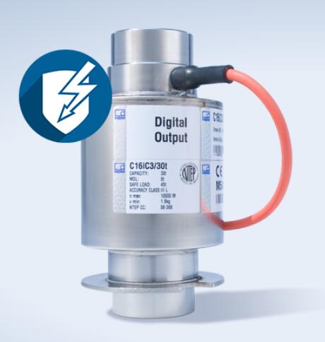 汽车衡轨道衡地磅用自复位圆柱式数字称重传感器C16i4C3-30T
