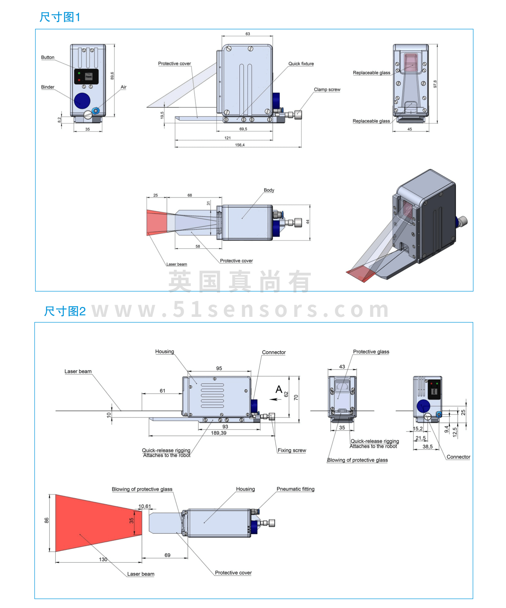  英国真尚有_低成本进口 焊接专用激光轮廓扫描仪 ZLDS202Weld 智能焊接