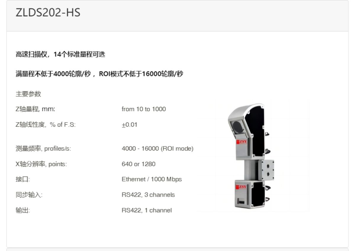 英国真尚有_激光线扫描传感器ZLDS202-HS微小目标评估方法