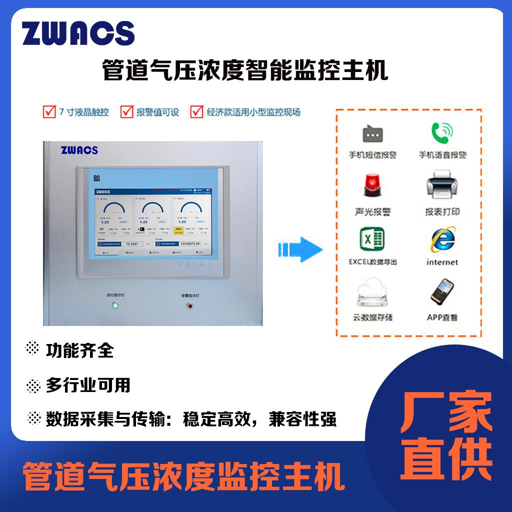 ZWACS管道气压浓度泄漏智能监控主机 